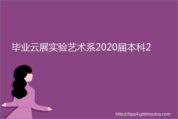 毕业云展实验艺术系2020届本科2